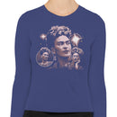 Frida Kahlo Floral Portrait Women's Long Sleeve T-Shirt