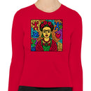 Frida Kahlo Pop Art Women's Long Sleeve T-Shirt