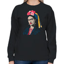 Floral Headpiece Mexican Portrait Art Women's Sweatshirt