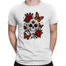 Sugar Skull Roses Butterflies Men's T-shirt