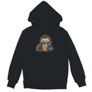 Youth's Hoodie - Cute Hedgehog with Popcorn & Football