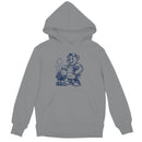 Youth's Hoodie with Cartoon Bear Grilling Design