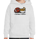 Youth's Hoodie for Football & Queso Snack Lovers