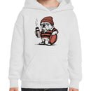 Youth's Hoodie with Bulldog Holding Rugby Ball