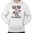 Off. Licensed Cold Beer Good Food Bad Offense Men's Hoodie