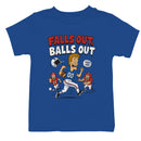 Falls Out Balls Out Funny Football Youth T-shirt