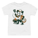 Youth's T-shirt Cartoon Rat Grilling Sausages