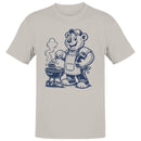 Cartoon Bear Grilling Burgers Men's T-shirt