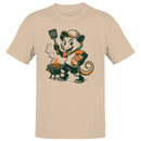 Cartoon Rat Grilling Sausages Men's T-shirt