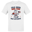 Funny Football Men's T-shirt - Cold Beer, Good Food