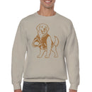 Football Dog Mascot Varsity Jacket Men's Sweatshirt