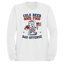 Funny Football Men's Sweatshirt - Cold Beer, Good Food