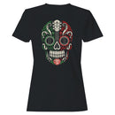 Mexican Sugar Skull Floral Art Women's T-shirt