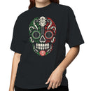 Mexican Sugar Skull Floral Art Women's T-shirt