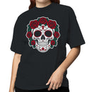 Sugar Skull Red Roses Women's T-shirt