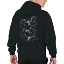 Men's Vintage Bat Skeleton Gothic Art Hoodie