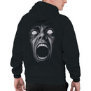 Men's Hoodie with Screaming Face Horror Illustration