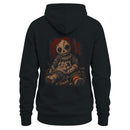 Men's Hoodie with Creepy Voodoo Doll Illustration