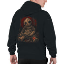 Men's Hoodie with Creepy Voodoo Doll Illustration