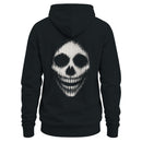 Men's Grunge Skull Face Distressed Hoodie