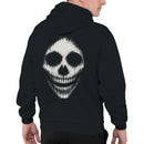 Men's Grunge Skull Face Distressed Hoodie