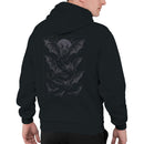 Men's Hoodie with Vintage Bats and Full Moon Design