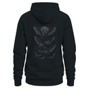 Men's Hoodie with Vintage Bats and Full Moon Design