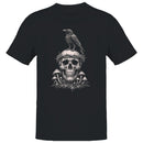 Raven Skull with Mushrooms Men's T-shirt