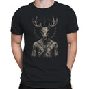 Antlered Skeleton Occult Symbol Men's T-shirt
