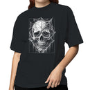Skull with Spider Webs Women's T-shirt
