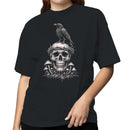 Raven Skull with Mushrooms Women's T-shirt