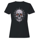 Hypnotic Spiral Skull with Spiked Halo Women's T-shirt