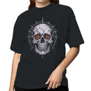 Hypnotic Spiral Skull with Spiked Halo Women's T-shirt