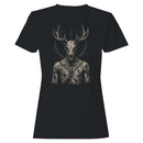 Antlered Skeleton Occult Symbol Women's T-shirt