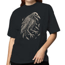Skeleton Raven Falling Feathers Women's T-shirt