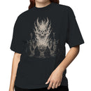 Occult Ritual Fire Skull Women's T-shirt