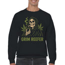Grim Reefer Skeleton Cannabis Leaves Men's Sweatshirt