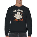 Funny Ghost Wine Men's Sweatshirt - Boo-tiful Disaster