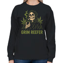 Grim Reefer Skeleton Cannabis Leaves Women's Sweatshirt