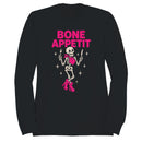 Bone Appetit Funny Skeleton Pun Women's Hoodie