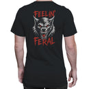 Men's T-shirt - Feelin' Feral Angry Wolf Head