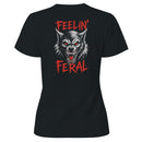 Feelin' Feral Angry Wolf Women's T-shirt
