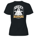 Sheet Happens Funny Ghost Pun Women's T-shirt