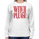 Witch Please Women's Sweatshirt - Red Gothic Lettering
