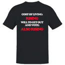 Men's T-shirt: Cost of Living Rising, Vote Rising