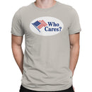 Who Cares? American Flag Humor Men's T-shirt