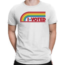 I Voted Retro Rainbow Star Men's T-shirt