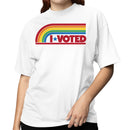I Voted Retro Rainbow Star Women's T-shirt