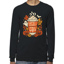 Latte Leaves Fall Vibes Men's Long Sleeve Shirt