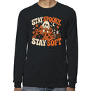 Stay Spooky Cozy Ghost Cat Men's Long Sleeve T-Shirt